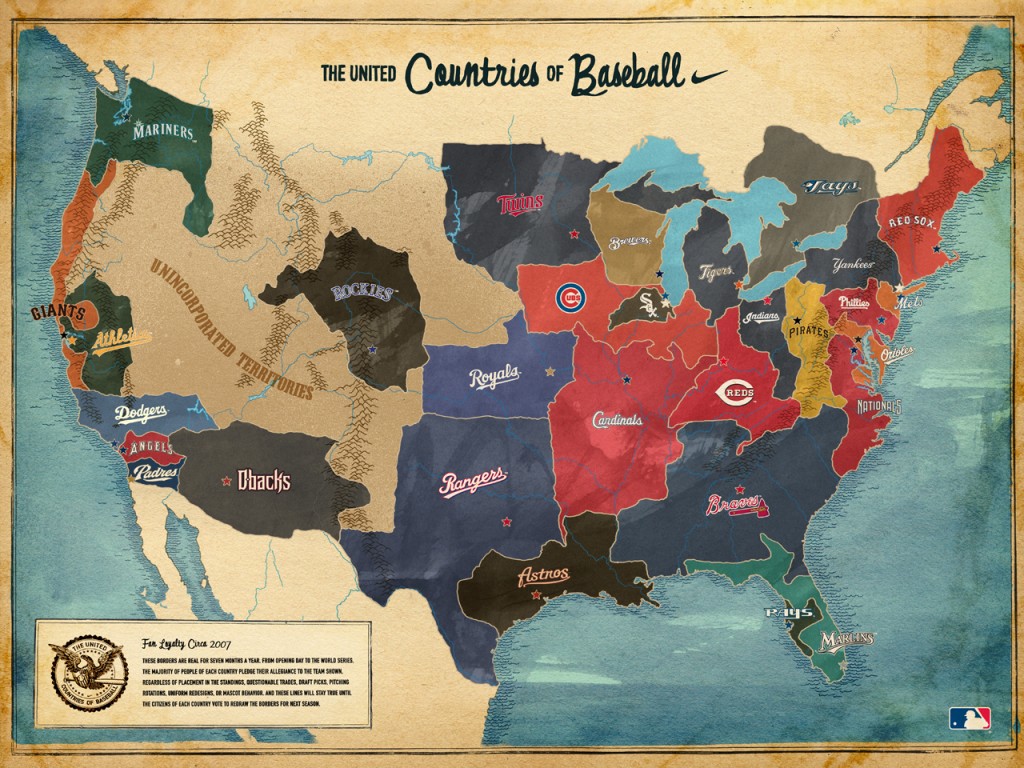 untited states map baseball